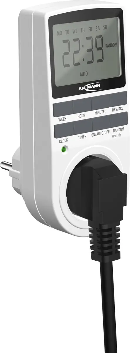 Ansmann AES4 Digitale Tijdschakelklok - Wit