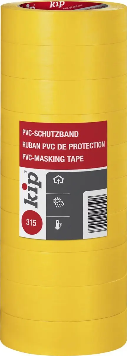 Kip 315 PVC Masking Tape Geel 30mm