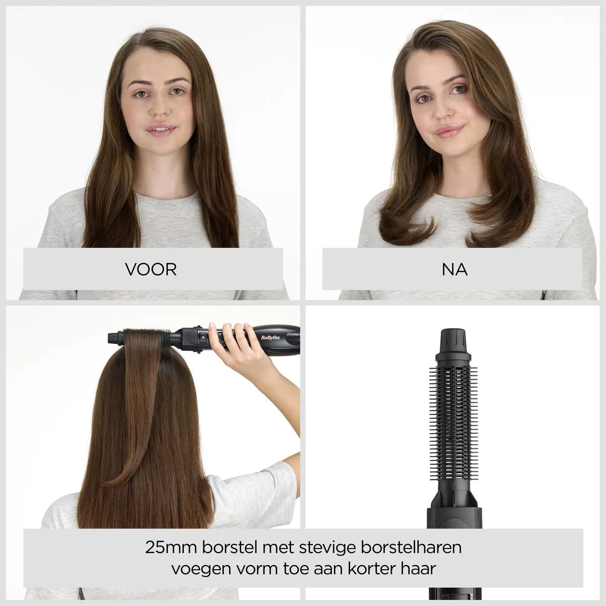 BaByliss Smooth Finish AS122E Föhnborstel 1200W - 4 Opzetstukken - Ionisch