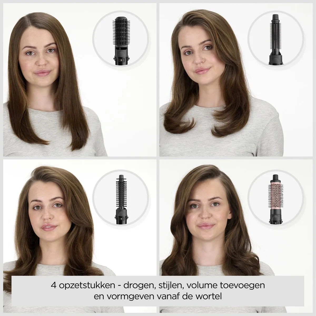 BaByliss Smooth Finish AS122E Föhnborstel 1200W - 4 Opzetstukken - Ionisch
