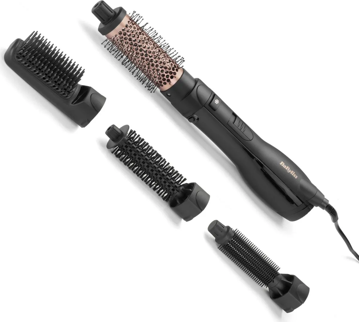 BaByliss Smooth Finish AS122E Föhnborstel 1200W - 4 Opzetstukken - Ionisch