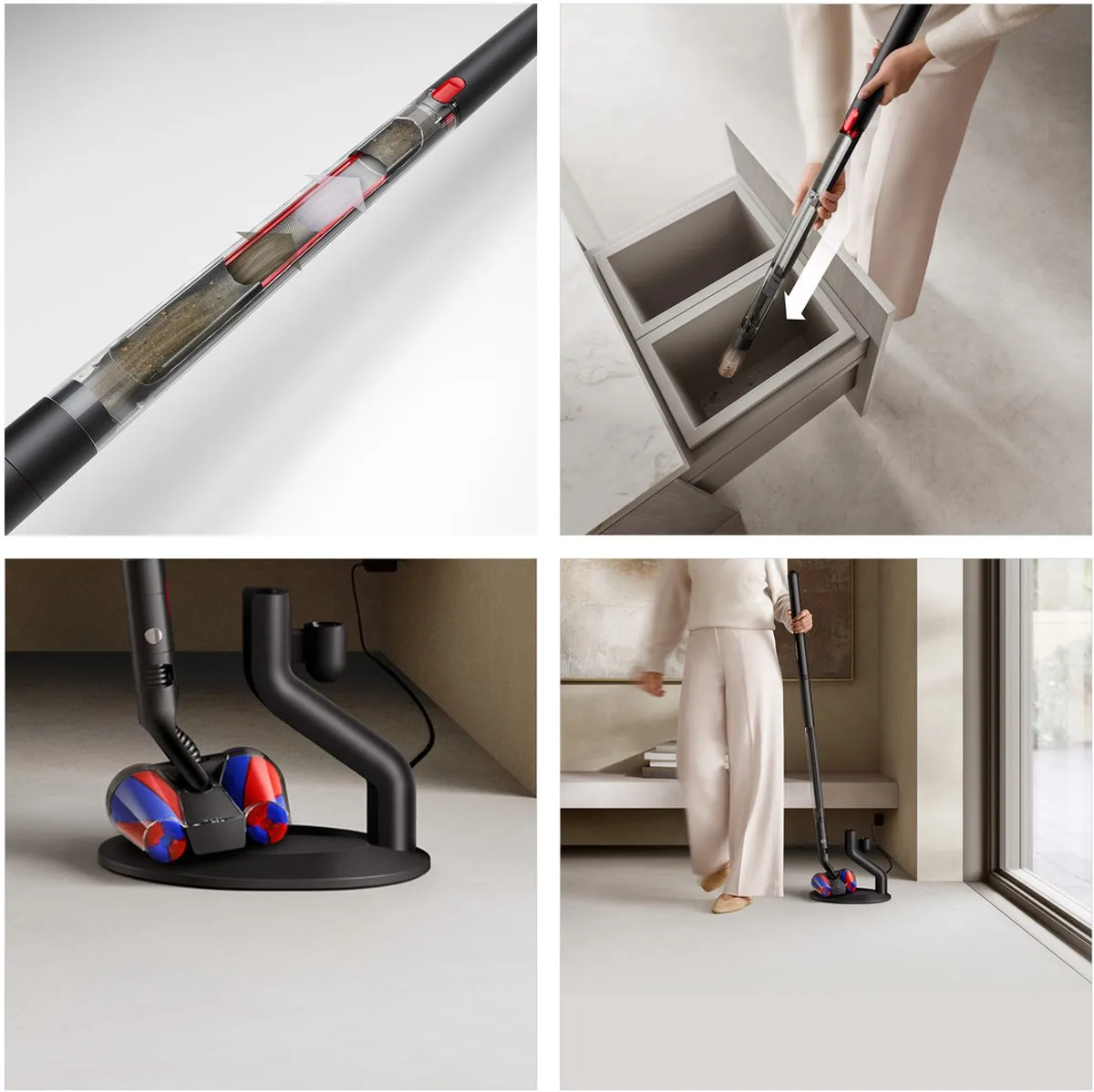 Dyson PencilVac Fluffycones Stofzuiger 50 Air Watts - Zwart