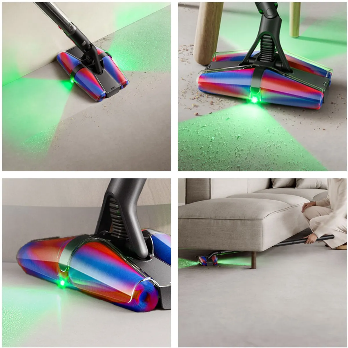 Dyson PencilVac Fluffycones Stofzuiger 50 Air Watts - Zwart