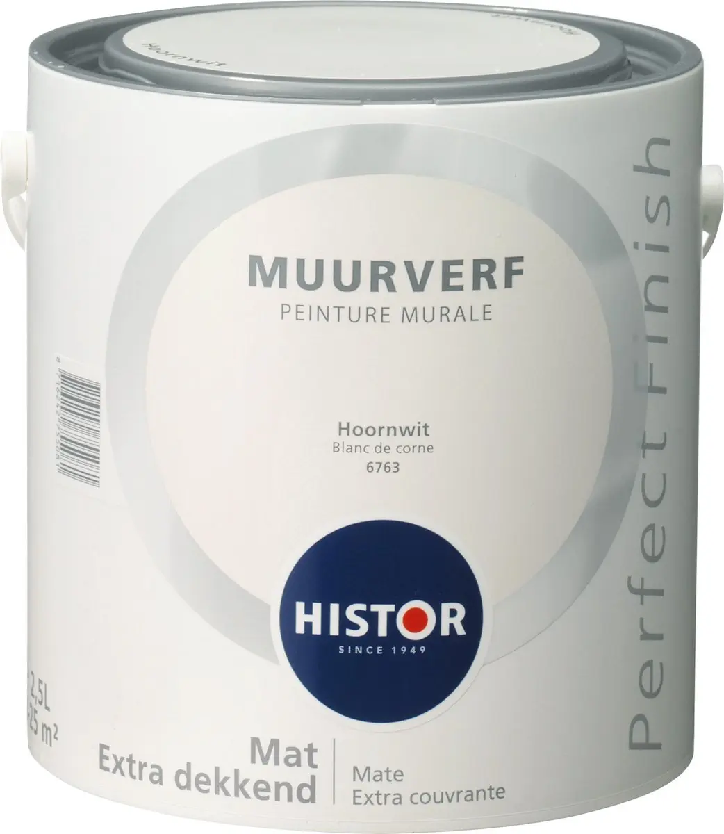 Histor Perfect Finish Muurverf Mat Hoornwit 2,5L