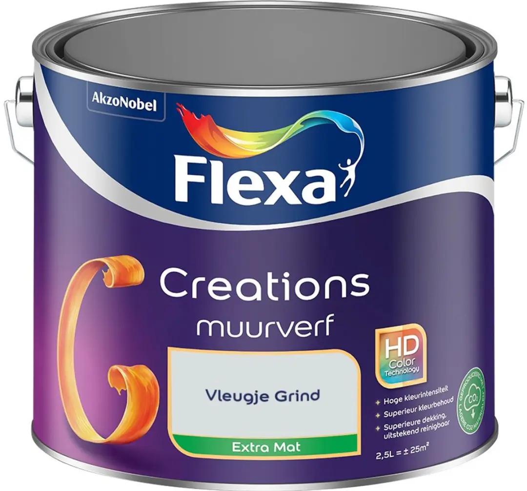 Flexa Creations Muurverf Extra Mat Vleugje Grind 2,5L