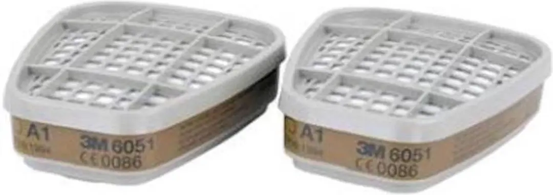 3M 6051 A1 Gas- en Dampfilter 6000 Serie - 2 Stuks