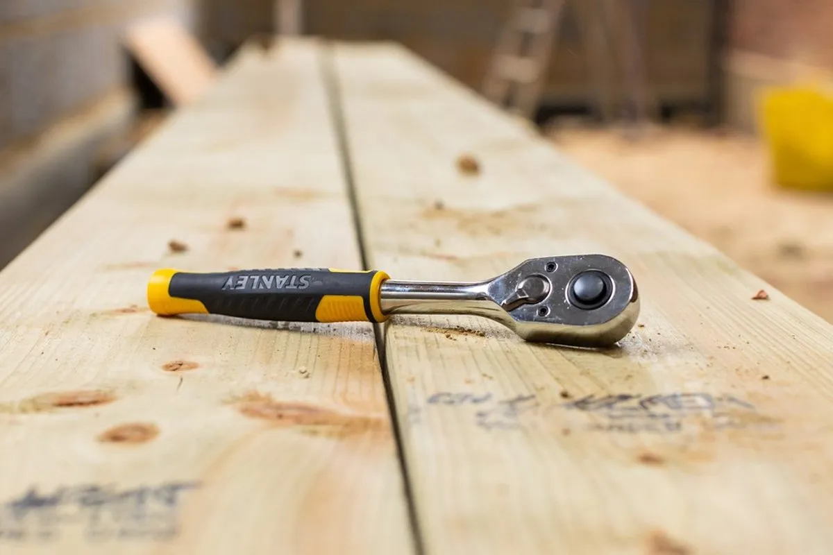 Stanley RATEL 3/8" 72T - Zwart/Geel