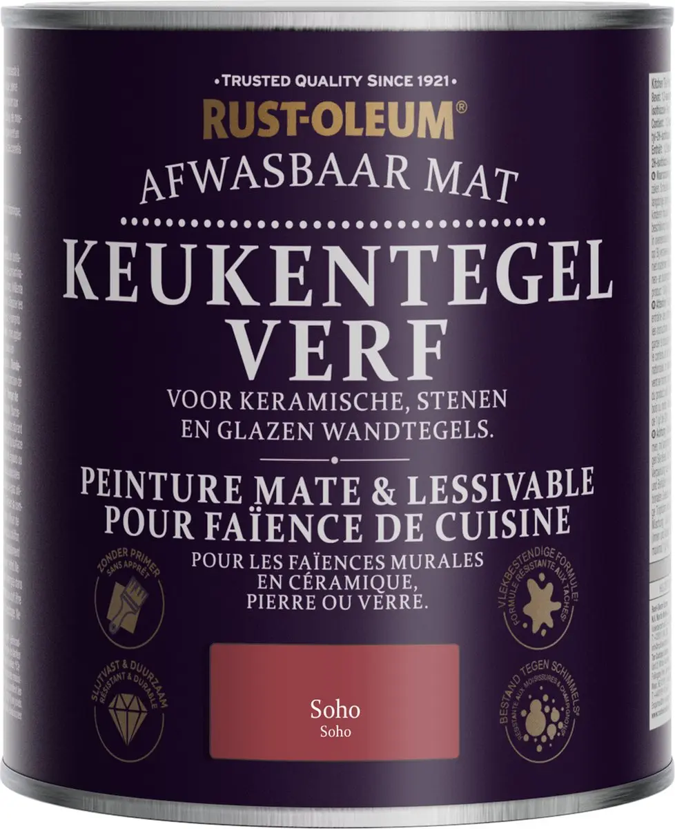 Rust-Oleum Soho Verf 750ml - Rood