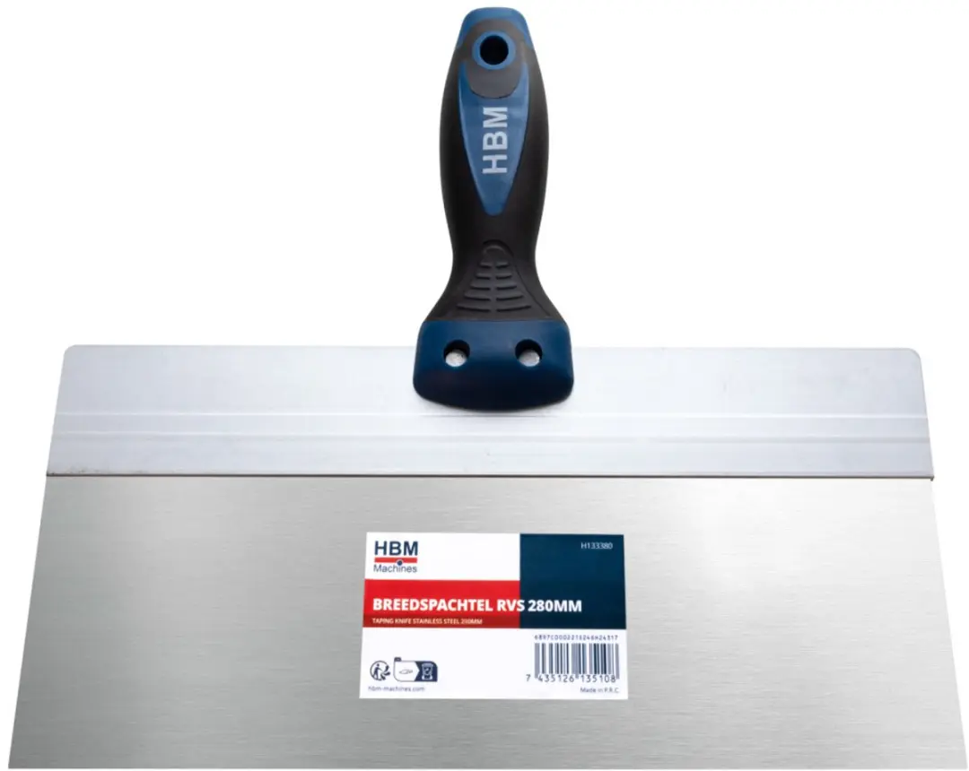 HBM Breedspachtel RVS 220mm - Blauw