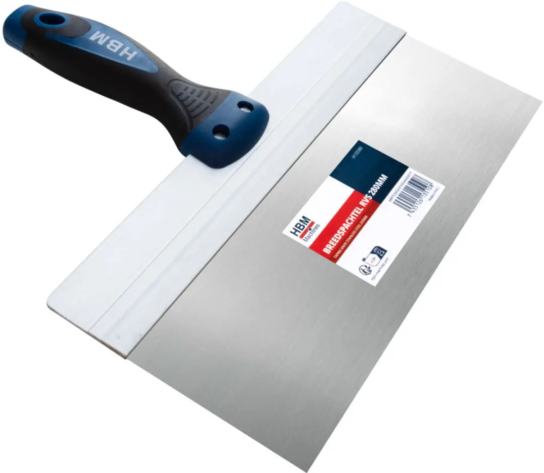 HBM Breedspachtel RVS 220mm - Blauw