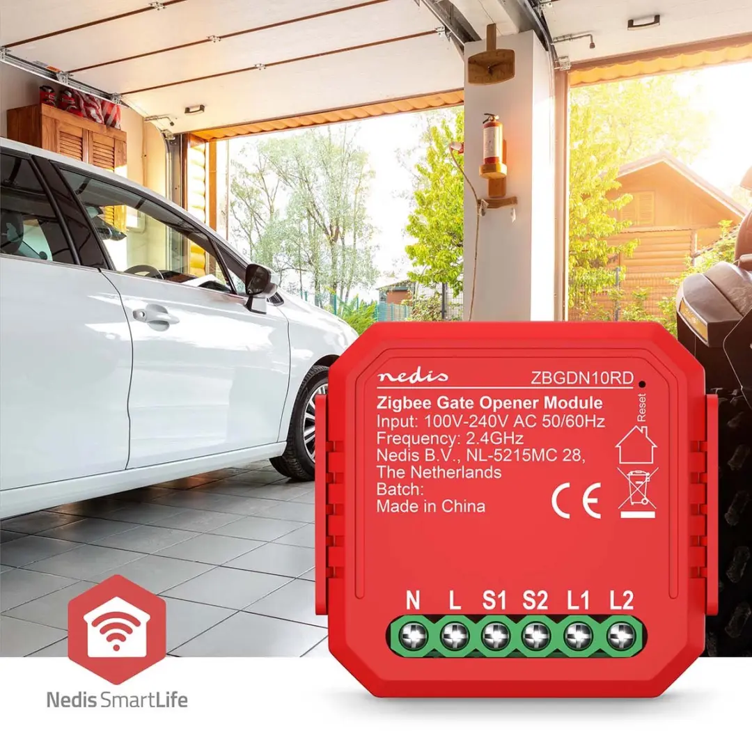 Nedis SmartLife ZBGDN10RD Garagedeur Opener - 2.5W - Rood - afbeelding 6 van 6