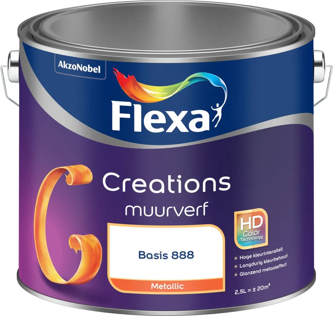 Flexa Creations Muurverf Metallic Drop of Pearl 2,5L