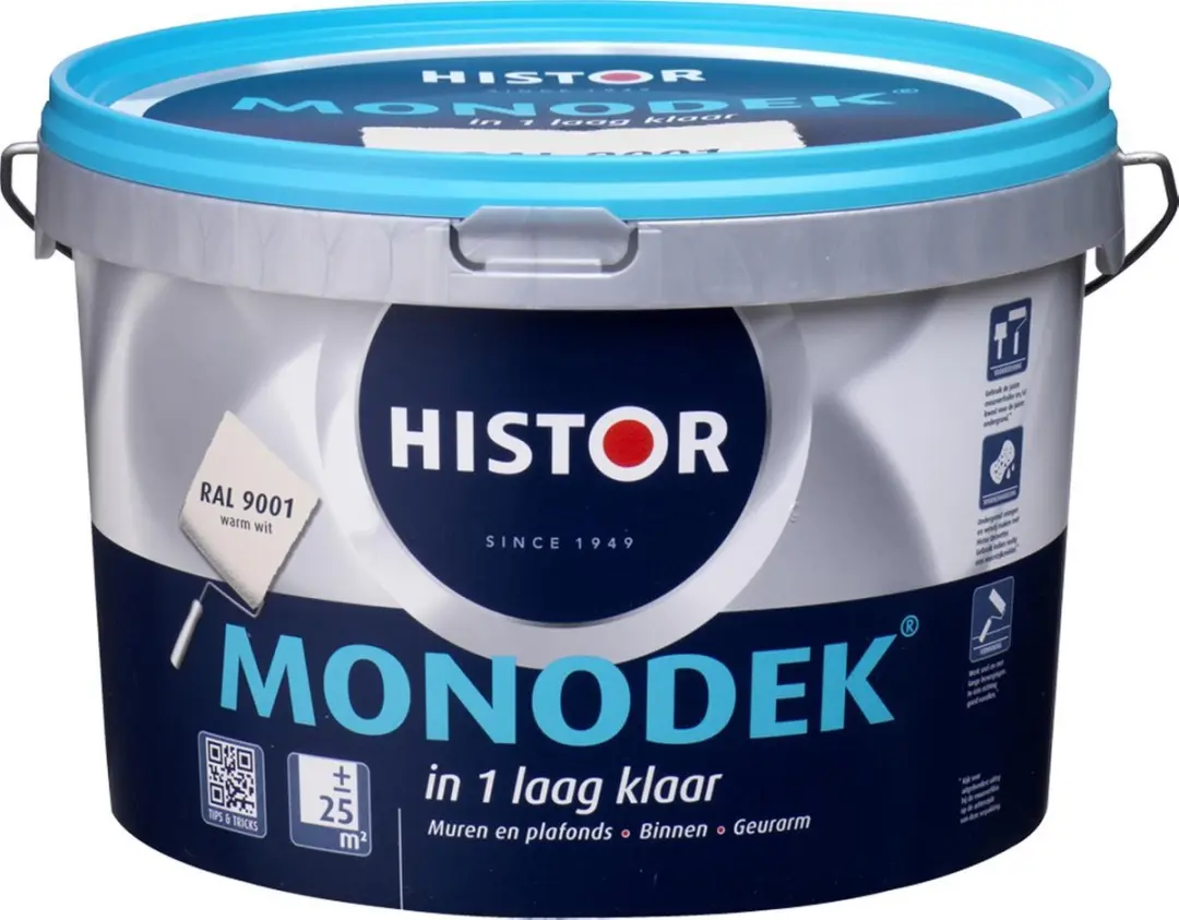 Histor Monodek Muurverf Mat RAL 9001