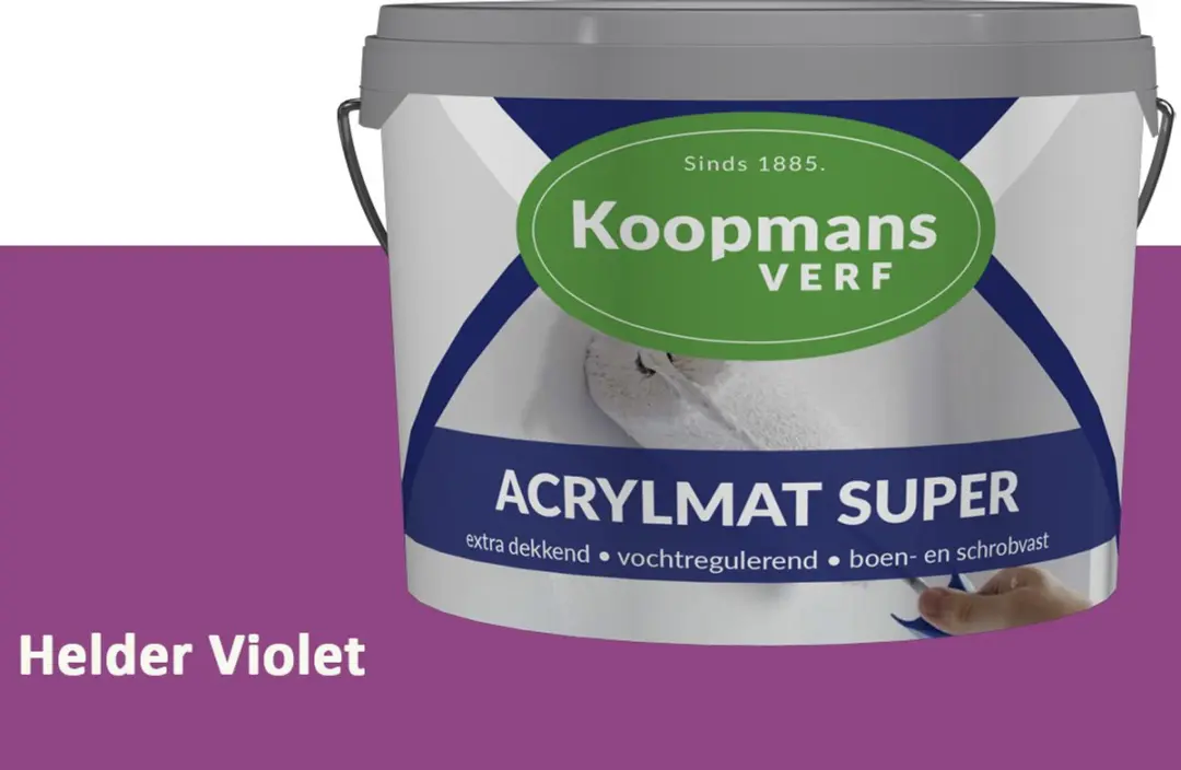 Koopmans Acrylmat Super Matte Muurverf Helder Violet 2,5L