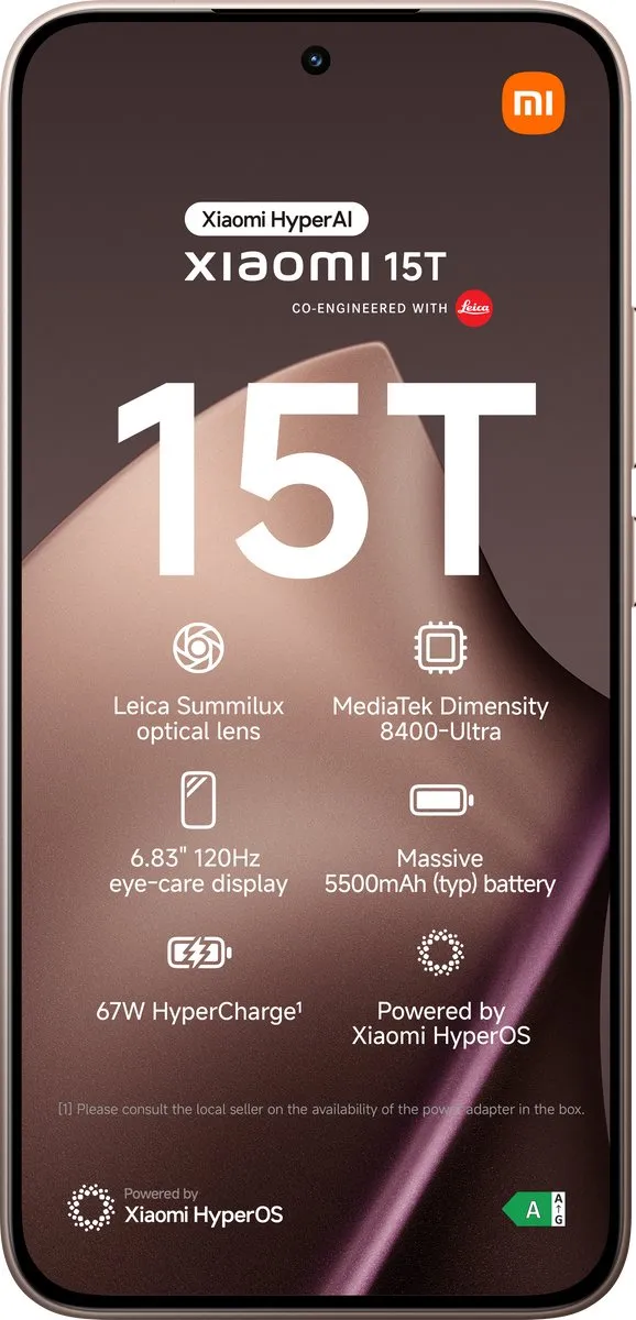 Xiaomi 15T 012A Smartphone - 12GB/256GB - Roségoud