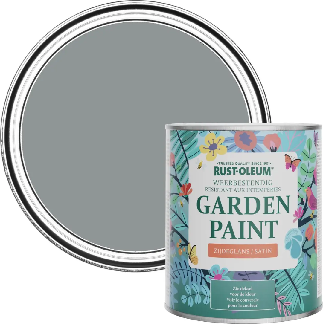 Rust-Oleum Donkergrijs Tuinverf Zijdeglans 750ml