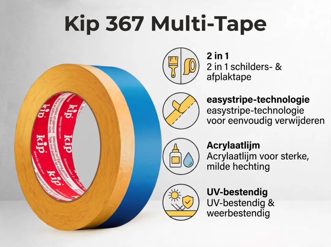 Kip 367 Multi-Tape 36/24mm - 25m - Meerkleurig