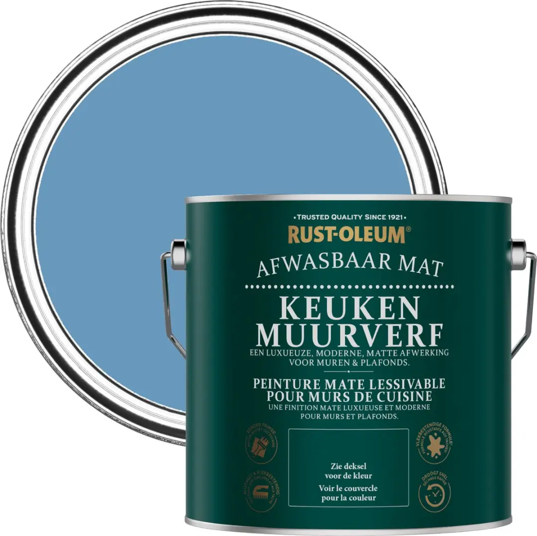 Rust-Oleum Blauw Keuken Muurverf 2,5L