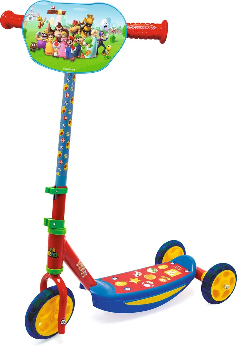 Smoby - Super Mario Step - Step - Scooter - Stuur in de hoogte verstelbaar - Vanaf 3 jaar