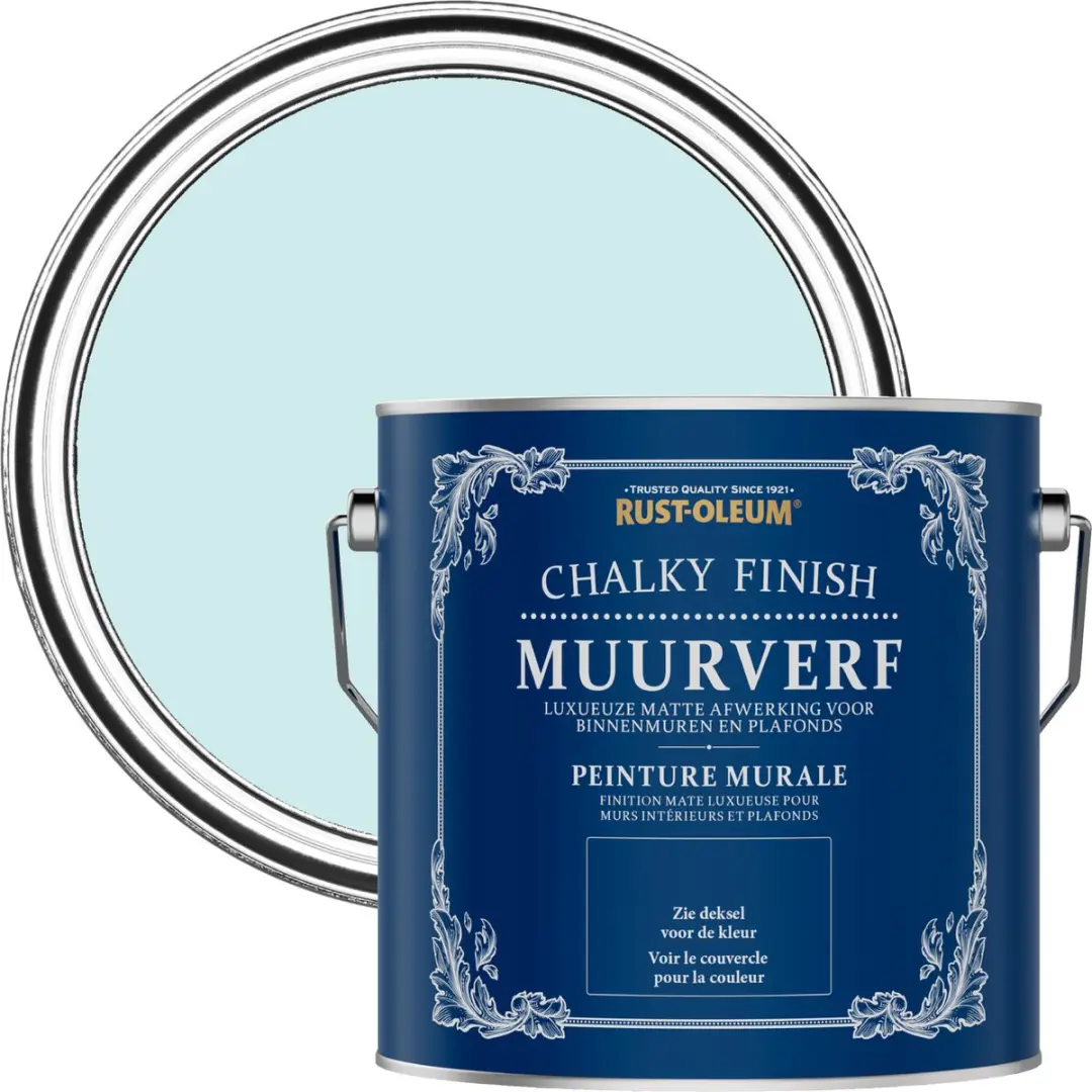 Rust-Oleum Blauw Chalky Finish Muurverf Eucalyptus 2,5L