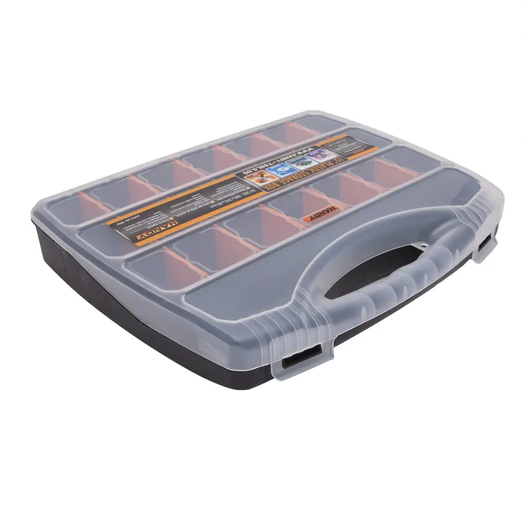 Handy Kunststof Organizer 38x31cm - 23 Vakken - Transparant