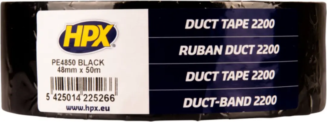 HPX Profipack Ducttape 50mm x 50m - Zwart