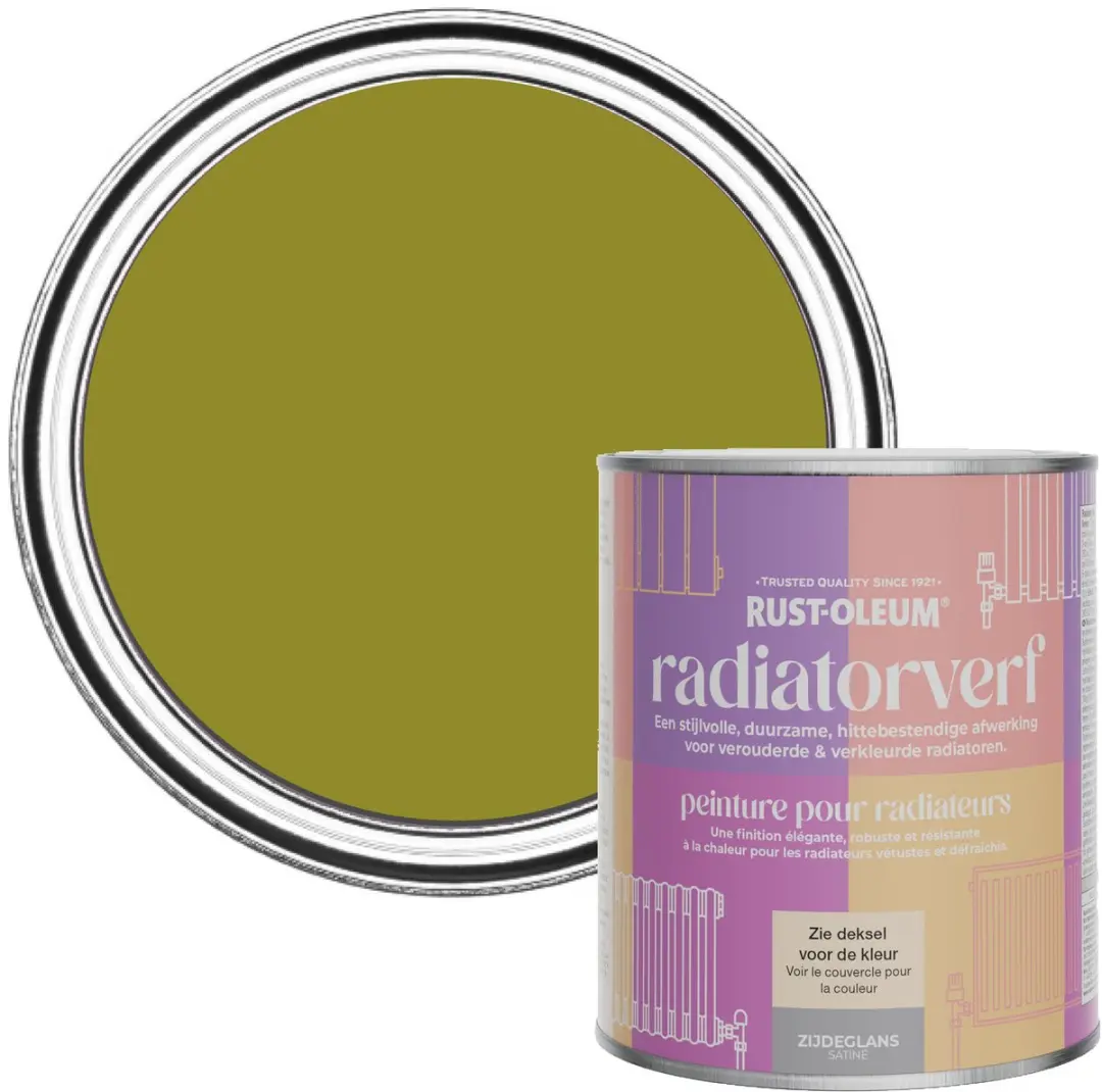 Rust-Oleum Radiatorverf Zijdeglans Olijf 750ml