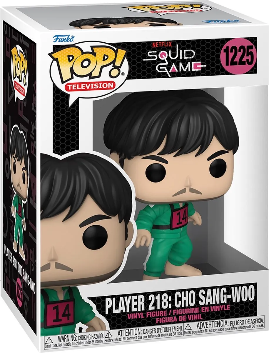 Funko POP! TV Sang-Woo 218 Squid Game Verzamelfiguur - 9cm - Multicolours