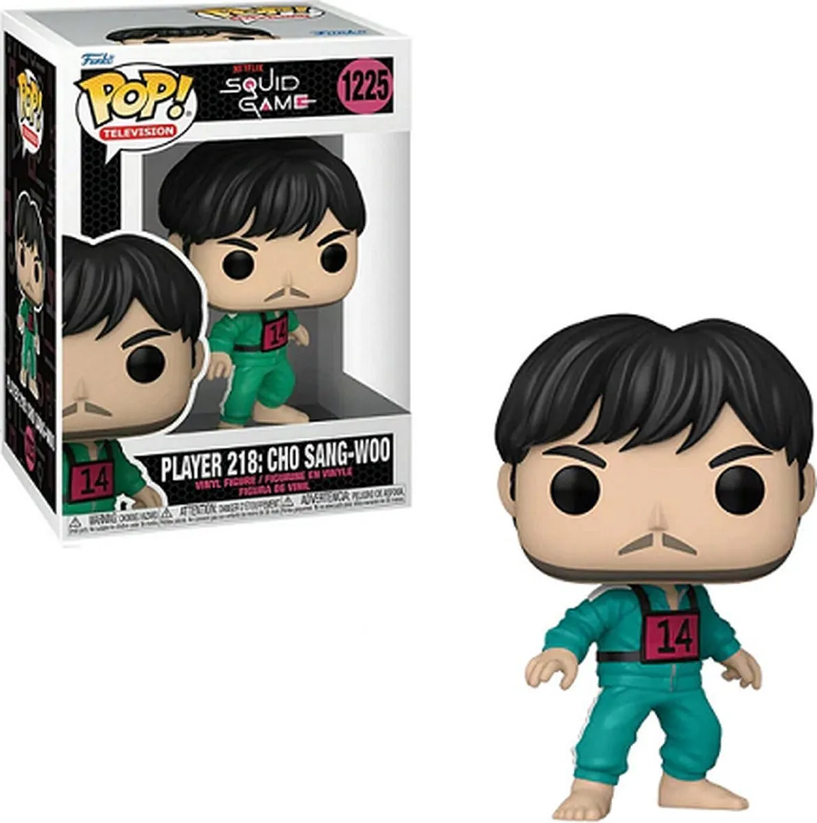 Funko POP! TV Sang-Woo 218 Squid Game Verzamelfiguur - 9cm - Multicolours