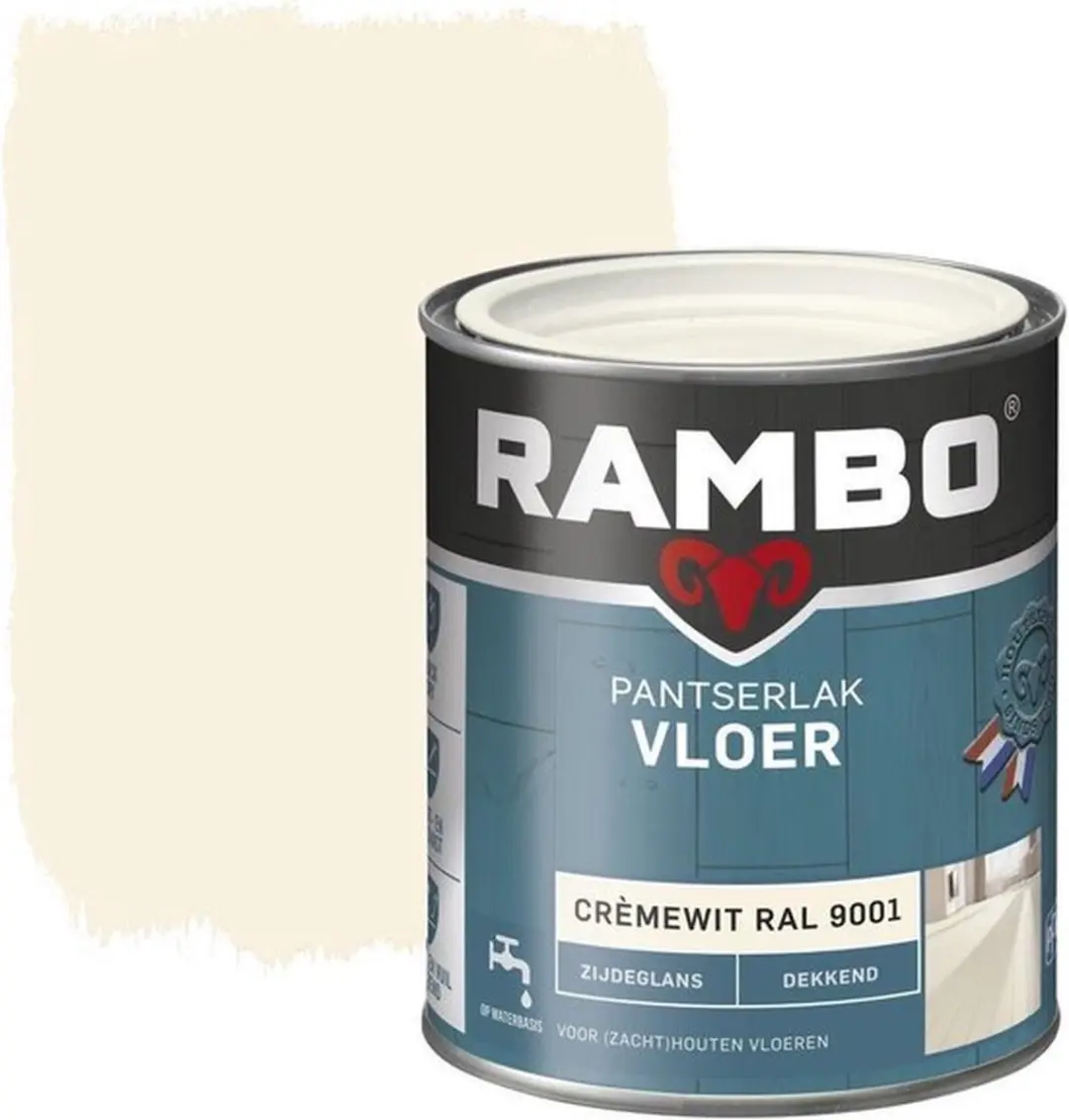 Rambo Pantserlak Vloer Zijdeglans 2.5L - RAL 9001