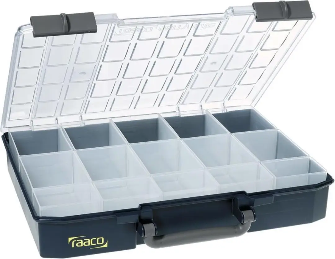 Raaco Carry-Lite 80 Sorteerdoos 5x10 - 15 Bakjes - Blauw