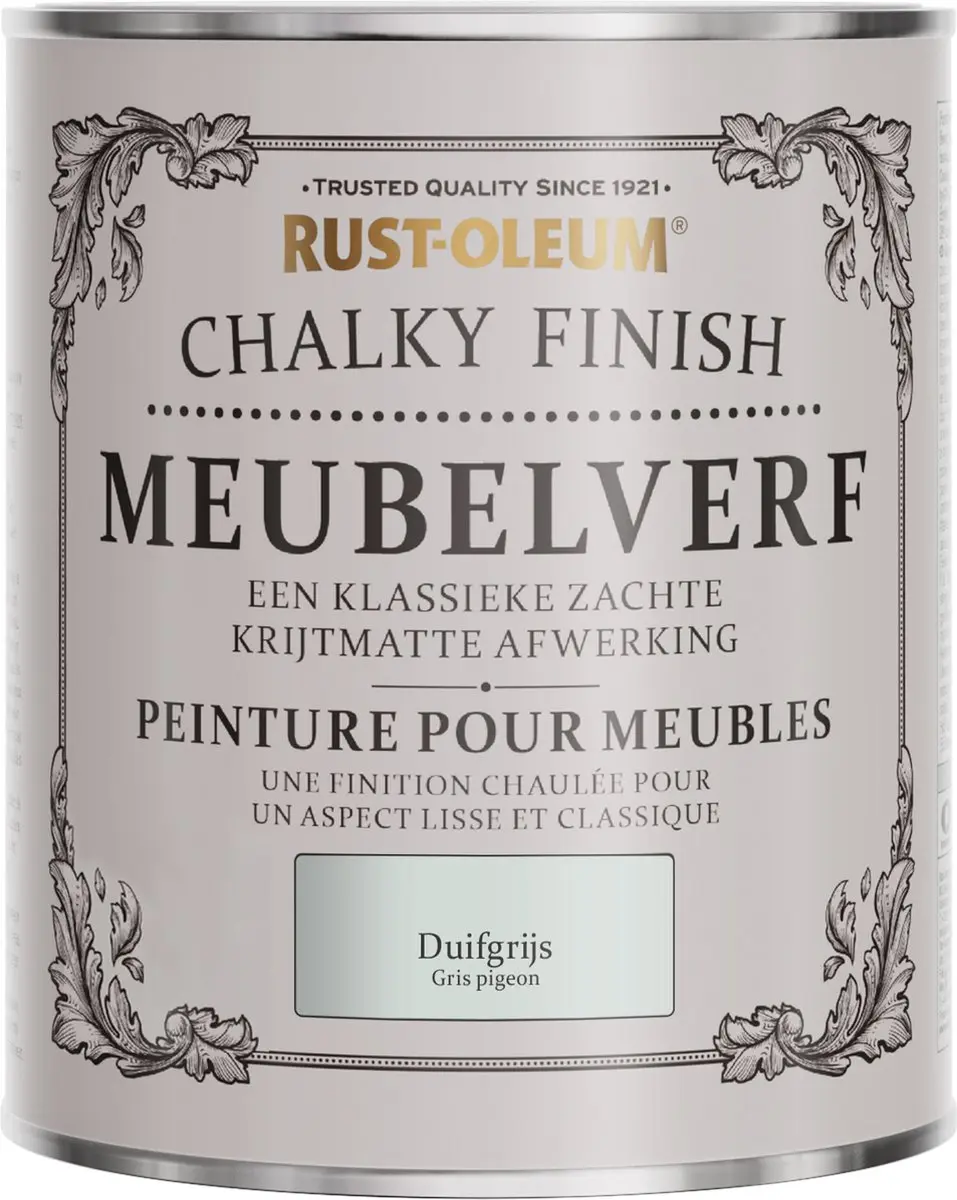 Rust-Oleum Lichtgrijs Chalky Finish Meubelverf 750ml - Duifgrijs