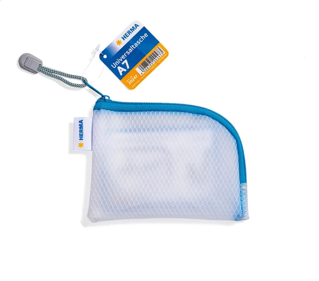 Herma Ritstasmapje DIN A7 - Blauw/Wit