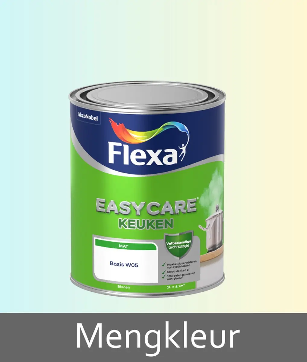 Flexa Easycare Keuken Muurverf Lichtgrijs 1L