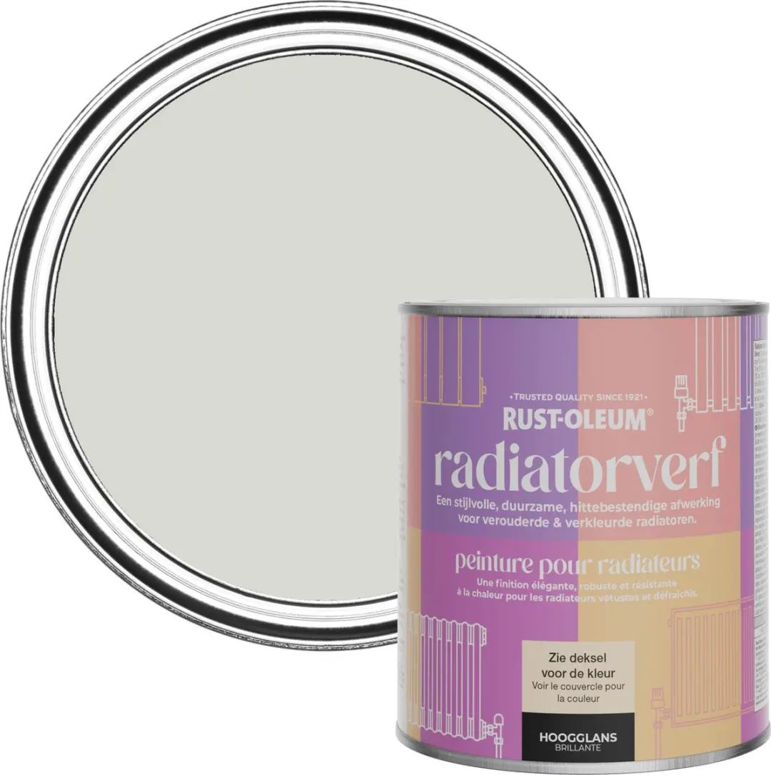 Rust-Oleum Grijs Radiatorverf Hoogglans Wintergrijs 750ml