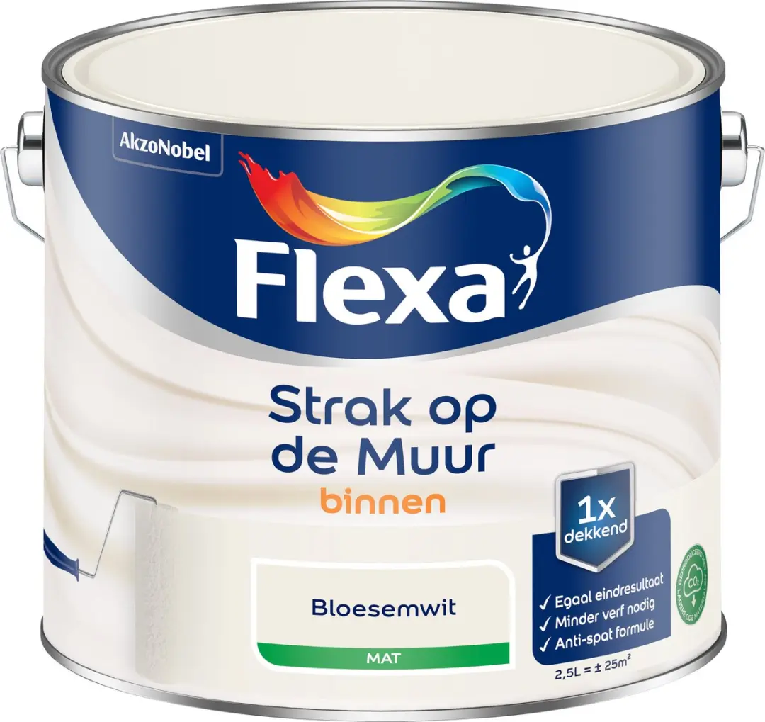Flexa Strak Op De Muur Binnenmat Bloesemwit 2,5L