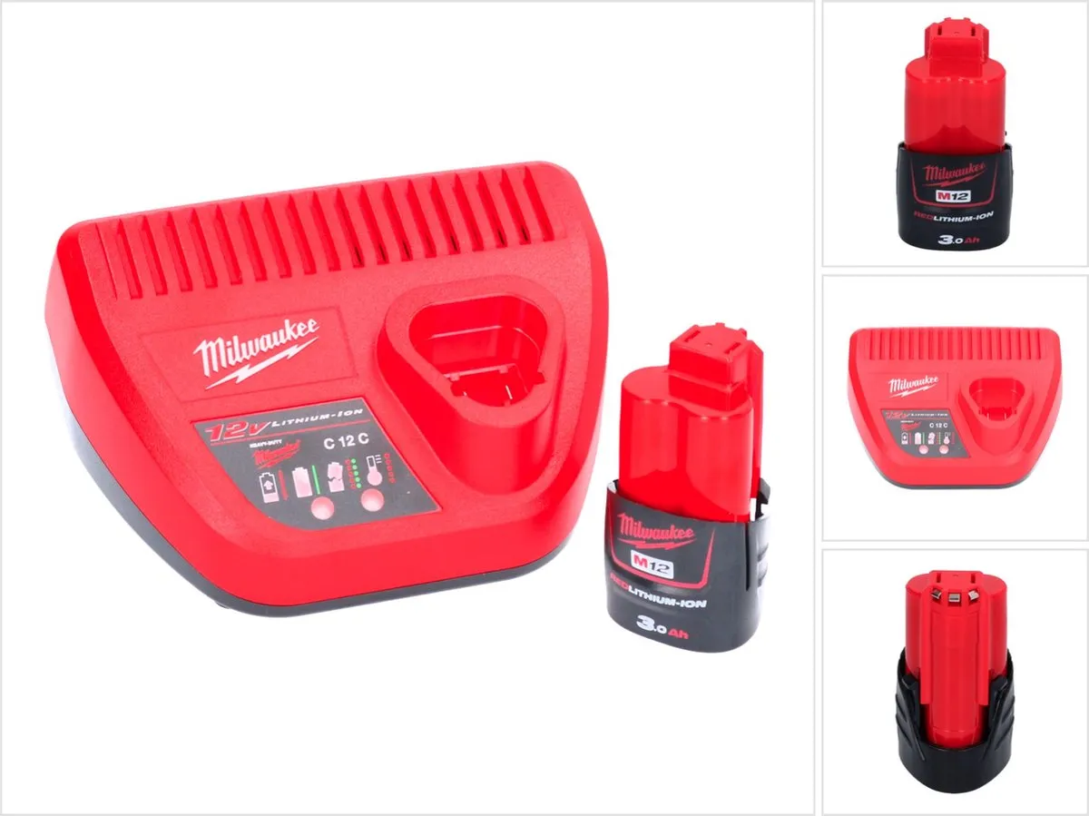 Milwaukee M12 NRG-301 Accu-starterset 3000mAh