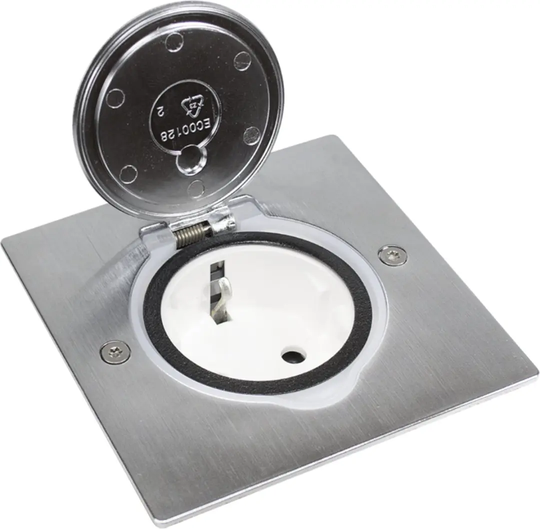 Legrand Stopcontact Schuko Vloer 2P - Zilver