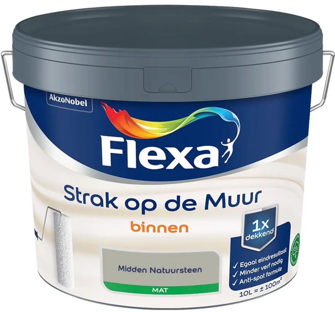 Flexa Strak op de Muur Binnen Mat Midden Natuursteen Mengverf 10L
