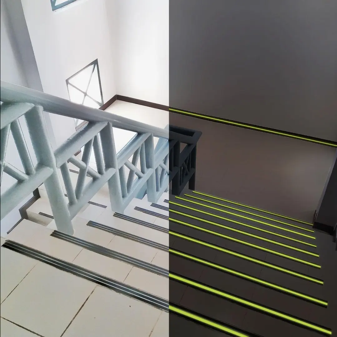 Handy Antislip Tape Zelfklevend 5m x 5cm - Lichtgevend - Zwart/Geel