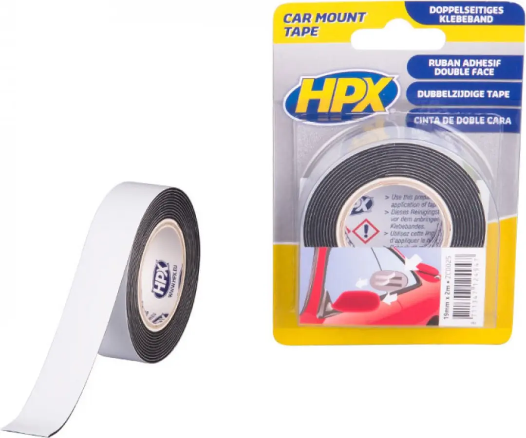 HPX Dubbelzijdige PE Bevestigingstape 19mm x 2m - Zwart