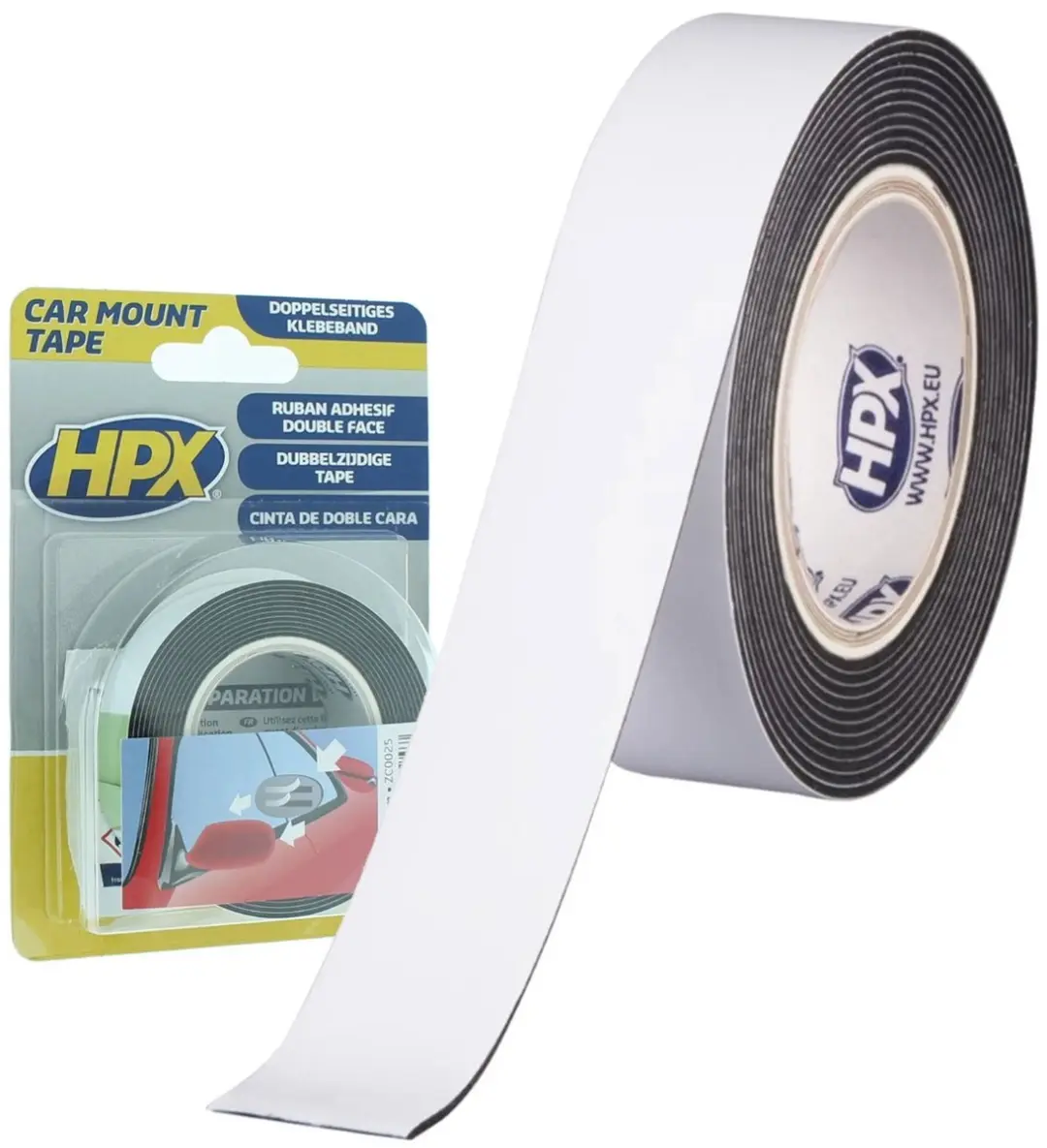 HPX Dubbelzijdige PE Bevestigingstape 19mm x 2m - Zwart