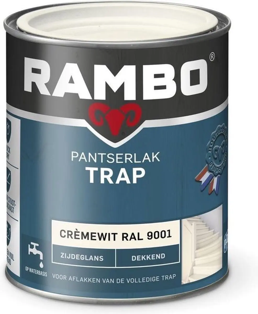 Rambo Pantserlak Trap - RAL 9001 0.75L - afbeelding 6 van 6
