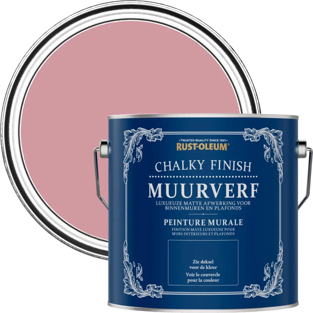 Rust-Oleum Roze Chalky Finish Muurverf 2,5L