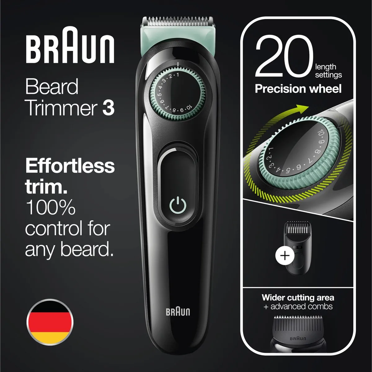 Braun BT3323 Baardtrimmer - Zwart/groen