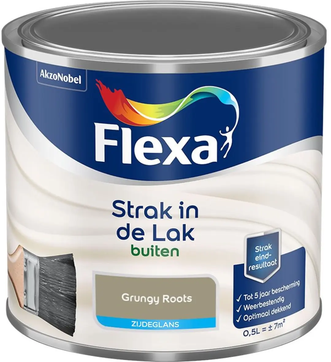 Flexa Strak op de Muur Binnen Mat Antracietgrijs Mengverf 2,5L