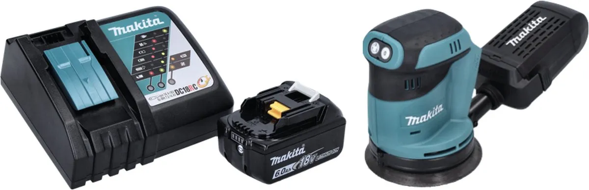 Makita DBO180RG1 Excentrische Schuurmachine 125mm - 18V 6,0Ah - Inclusief accu & oplader - afbeelding 4 van 5