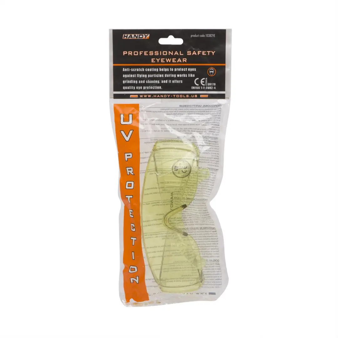 Handy Veiligheidsbril UV-Bescherming Gele Lenzen EN166/EN170