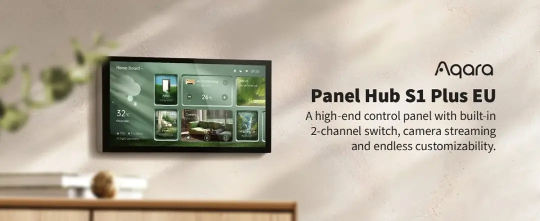 Aqara Panel Hub S1 Plus MP-K03D Bedieningspaneel - 6,9" Touchscreen - Zwart