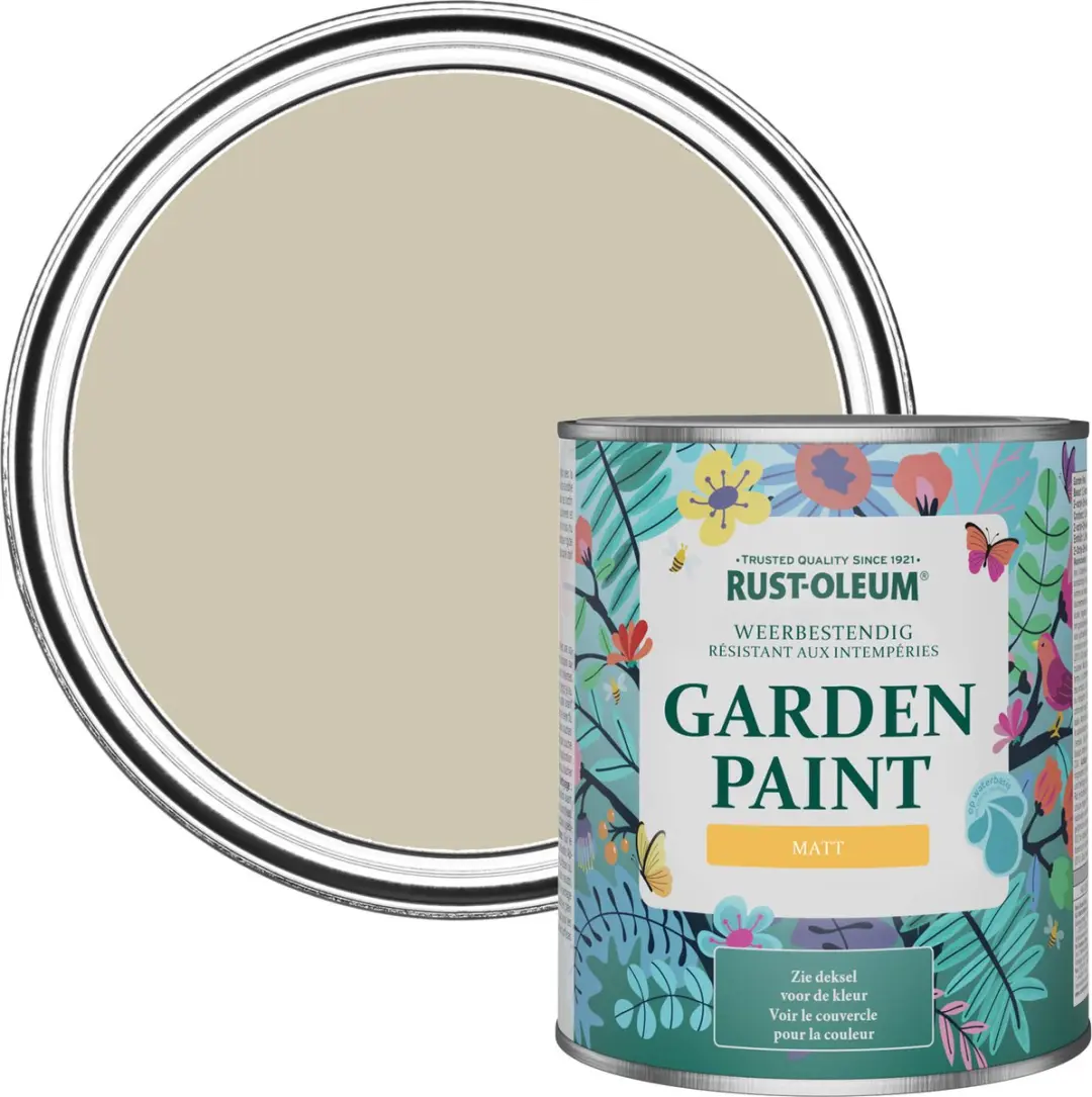 Rust-Oleum Beige Tuinverf Matt Zilversalie 750ml